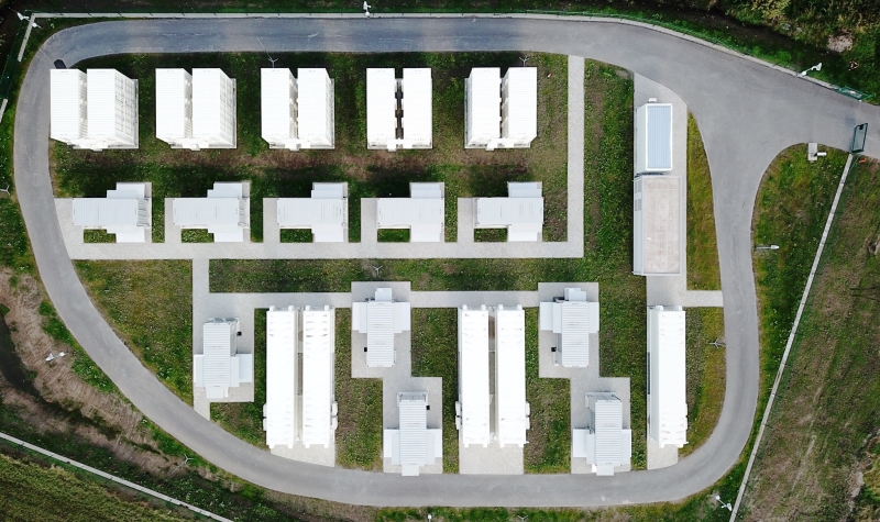 Luftaufnahme des Großspeicher in Varel